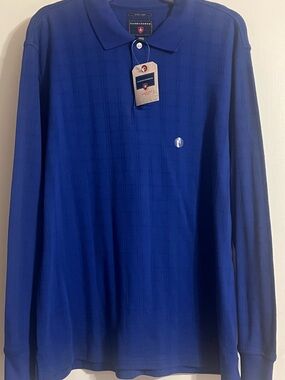 Saddlebred Men's Long-Sleeve Polo - Royal Blue